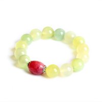 磊鑫缘 天然苹果玛瑙千娇百媚手链附证书 WA01030910001 绿色