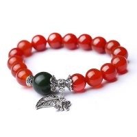 磊鑫缘 蝶舞迎夏-3A天然红玛瑙手链附证书 WA01030310005 红色
