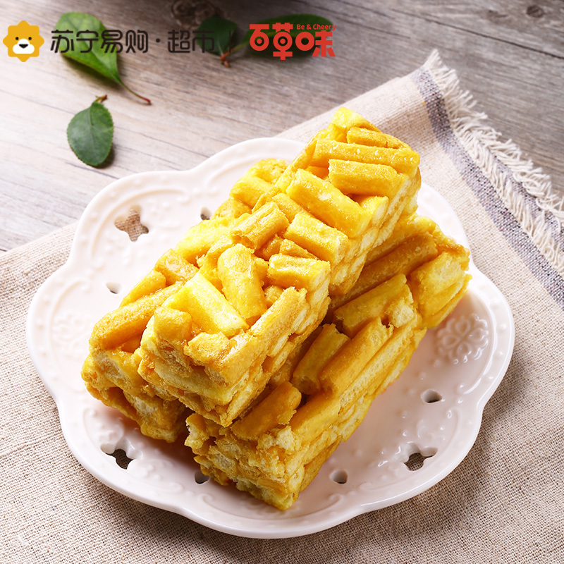 百草味 法式烤芙条(牛奶味)220g 沙琪玛糕点零食