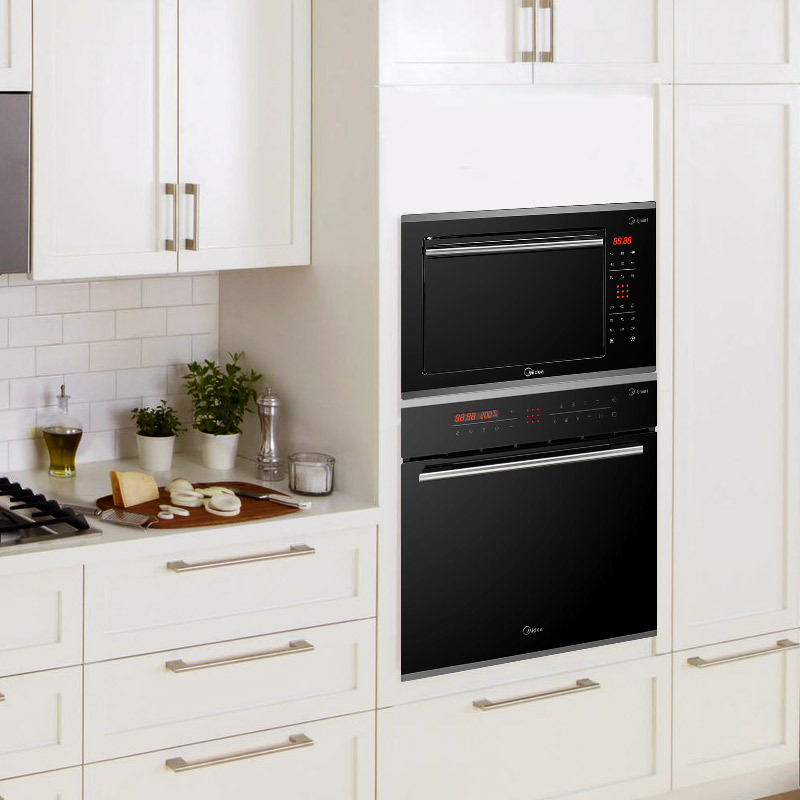美的(Midea)品尚系列嵌入式微波炉+电烤箱TG025QPS-NSH+ET1065PS-21SE 智能款 微波烤箱套装