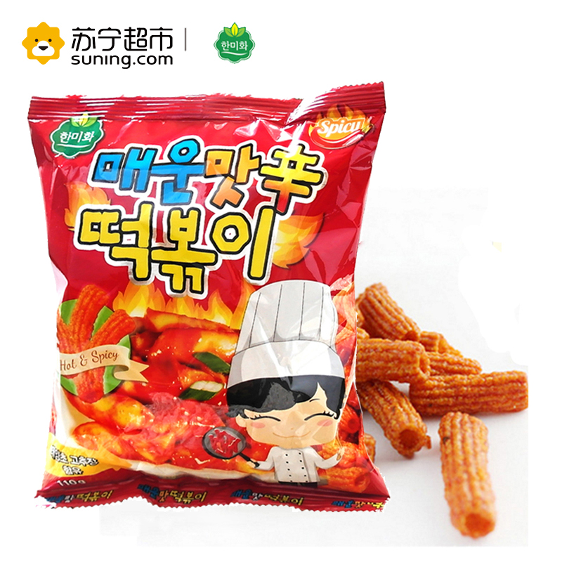 韩美禾辣味打糕条110g/袋 韩国进口 香辣酥脆