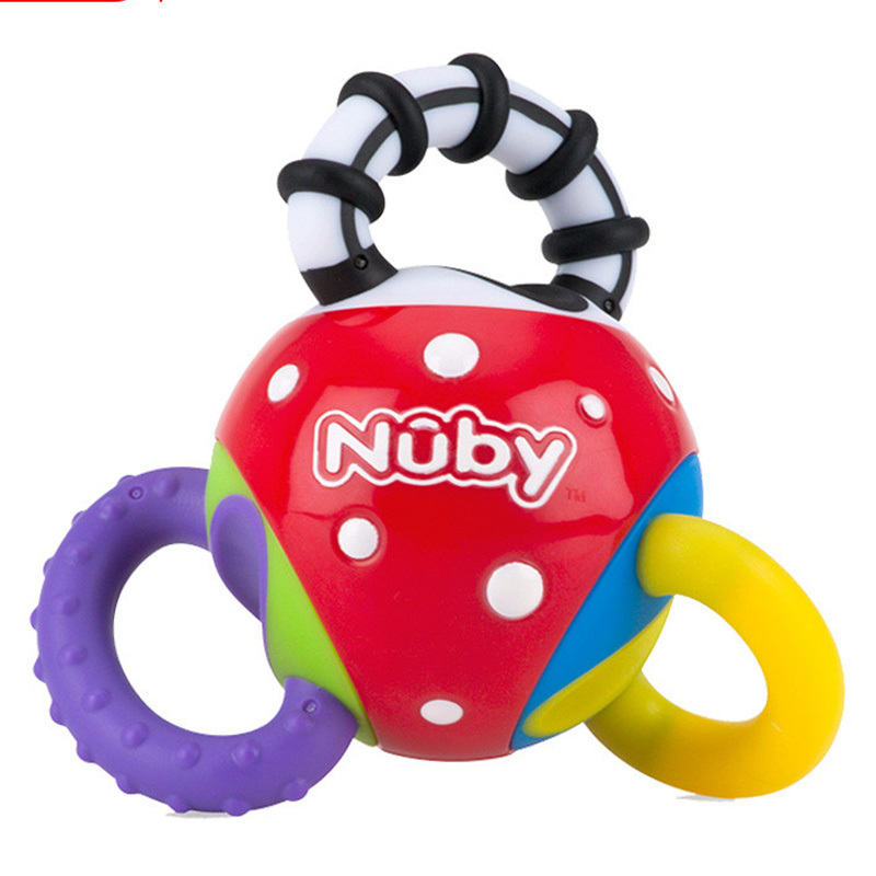 美国nuby/努比 婴儿宝宝儿童专用可爱扭扭球固齿器牙胶磨牙棒