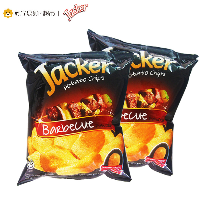 杰克牌()Jacker)烧烤味薯片60g马来西亚进口