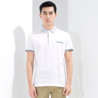 阿仕顿 男士纯色丝光棉夏款短袖T恤 AW15211409