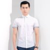 阿仕顿 男士夏装浅色棉质短袖衬衫 AW15217384