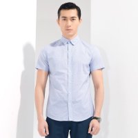 阿仕顿 男士棉质不规则菱形印花短袖衬衫 AW15217481