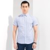 阿仕顿 男士棉质不规则菱形印花短袖衬衫 AW15217481
