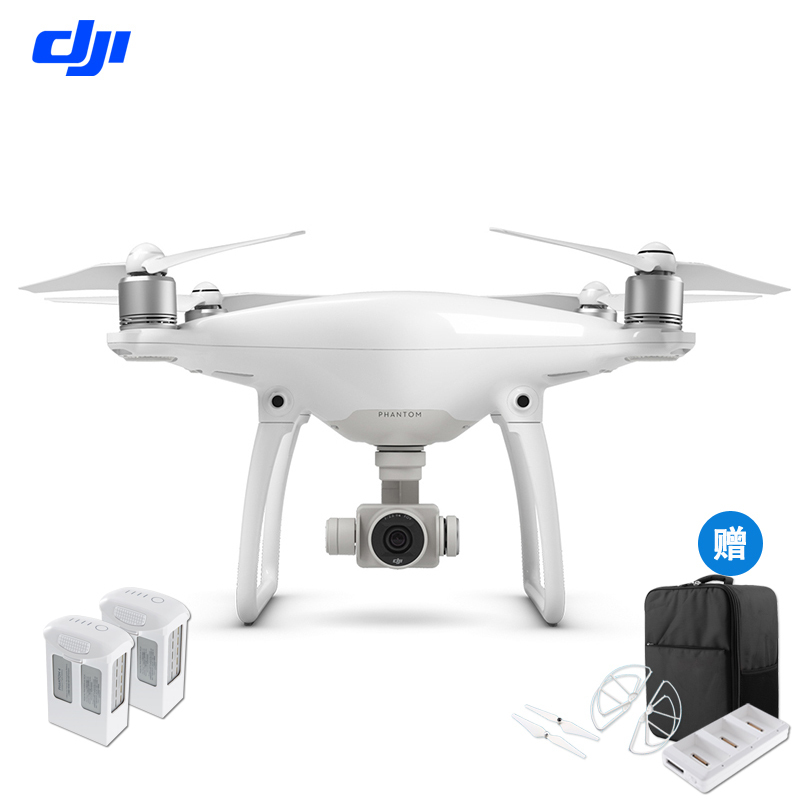 大疆创新(DJI)精灵 Phantom 4 高清航拍四轴无人机 三电套装 + 电池管家