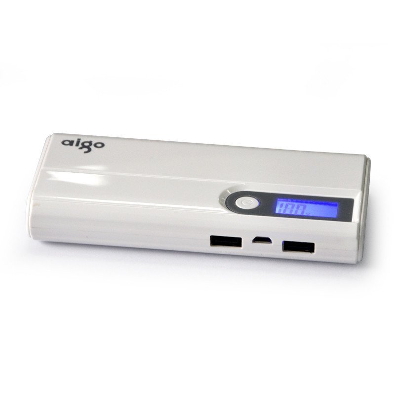 爱国者(aigo) L131 双USB输出 13000毫安 数字显示 强光照明 通用移动电源/充电宝 白色