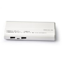 爱国者(aigo) L131 双USB输出 13000毫安 数字显示 强光照明 通用移动电源/充电宝 白色