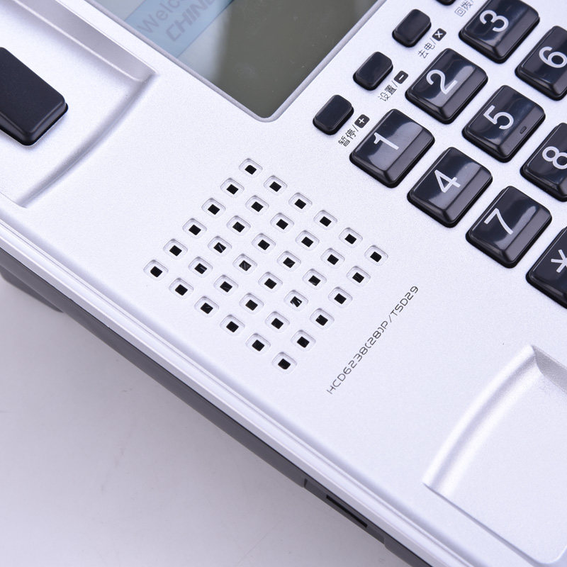 中诺G073电话机 银色 来电背光全免提通话家用办公商务会议电信固定座机高清大图