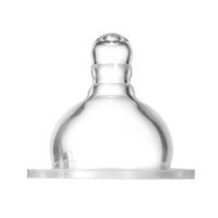 bobo乐儿宝 宽口径奶嘴 母乳实感硅胶奶嘴 仿真设计柔软 单只装