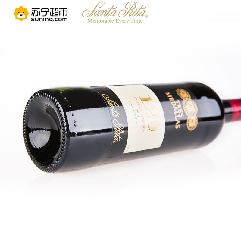 桑塔丽塔120勋章加本力苏维翁红葡萄酒700ml 单支装