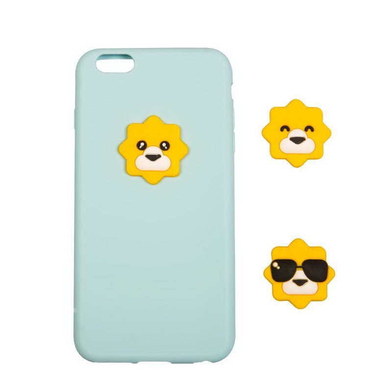 [苏宁超市]苏宁狮子表情硅胶手机套for iPhone 6/6s 透明