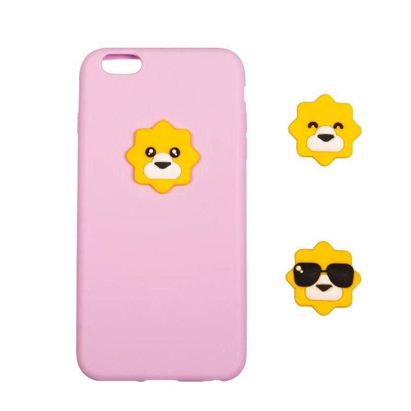 [苏宁超市]苏宁狮子表情硅胶手机套for iPhone 6/6s 透明