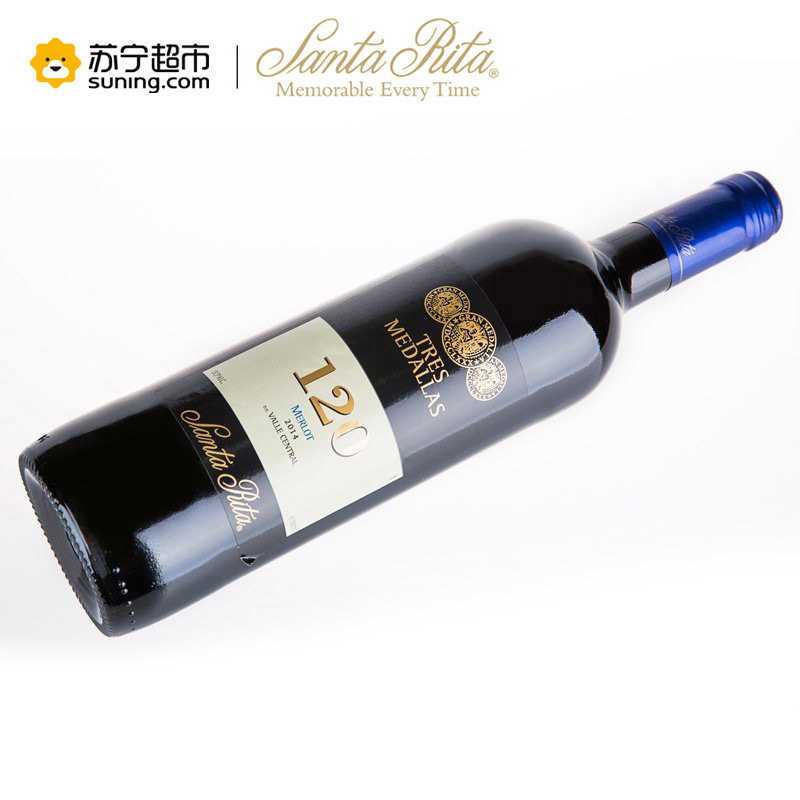 桑塔丽塔120勋章梅洛红葡萄酒700ml 单支装