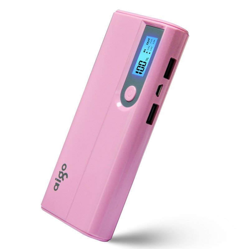 爱国者(aigo) L131 双USB输出 13000毫安 数字显示 强光照明 通用移动电源/充电宝 红色