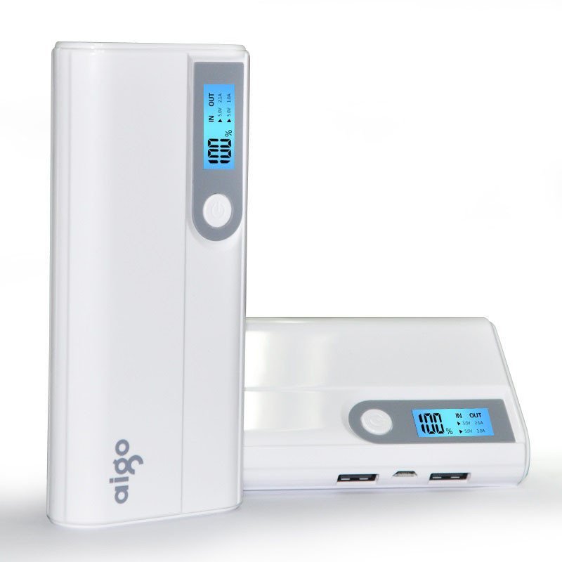 爱国者(aigo) L131 双USB输出 13000毫安 数字显示 强光照明 通用移动电源/充电宝 红色