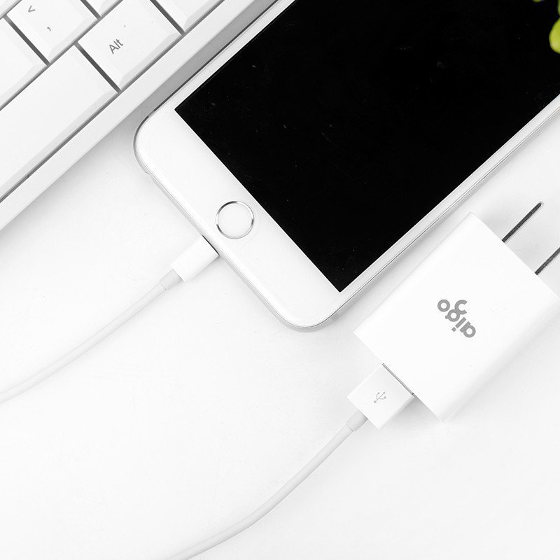 aigo 爱国者 苹果数据线 L007 MFi认证 Lightning闪电接口 1米 白色 iPhone通用