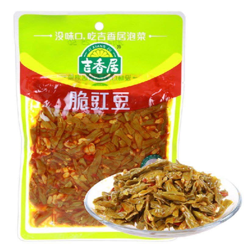 吉香居脆豇豆228g 四川红油泡菜爽脆开胃开袋即食图片