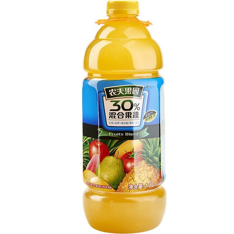 [苏宁易购超市] 农夫山泉 农夫果园30%1.8L 菠芒普通装1*6瓶 整箱