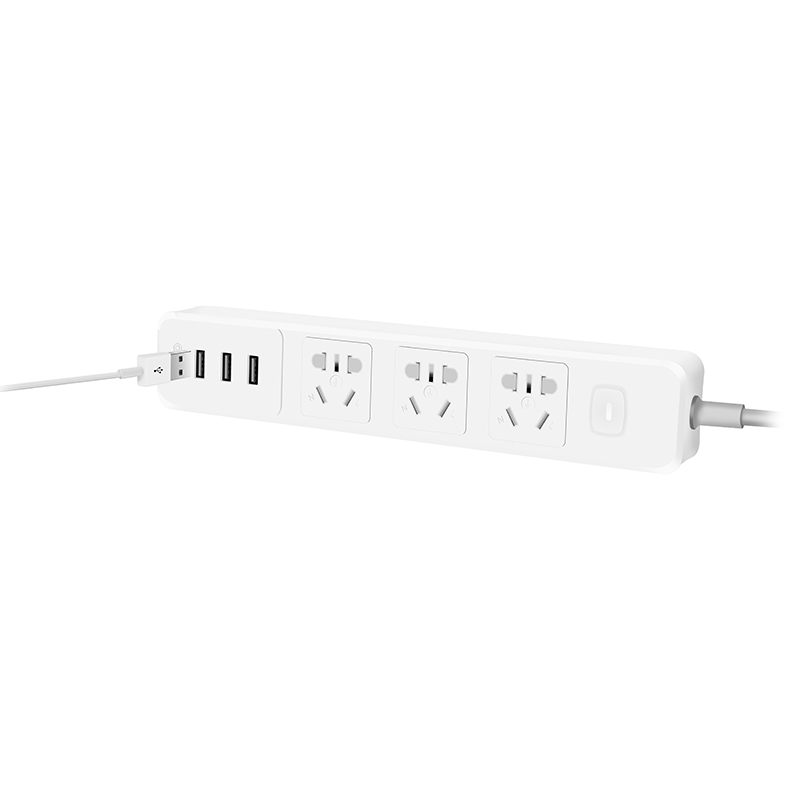 aigo 爱国者 CP01 全长1.8米 多功能插排 智能USB充电 白色