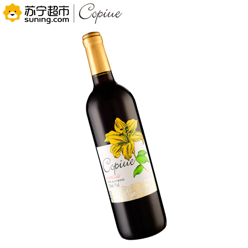 智利原酒进口 柯碧韦(Copiue)美乐干红葡萄酒 750ml 单支装