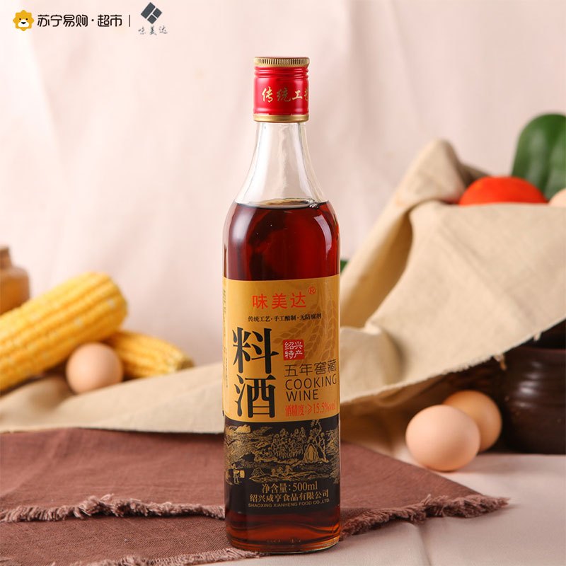 【苏宁易购超市】味美达五年窖藏料酒500ml