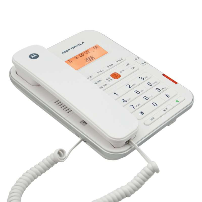 摩托罗拉(MOTOROLA)CT201C电话机 背光 追拨功能 固定电话 座机 白色