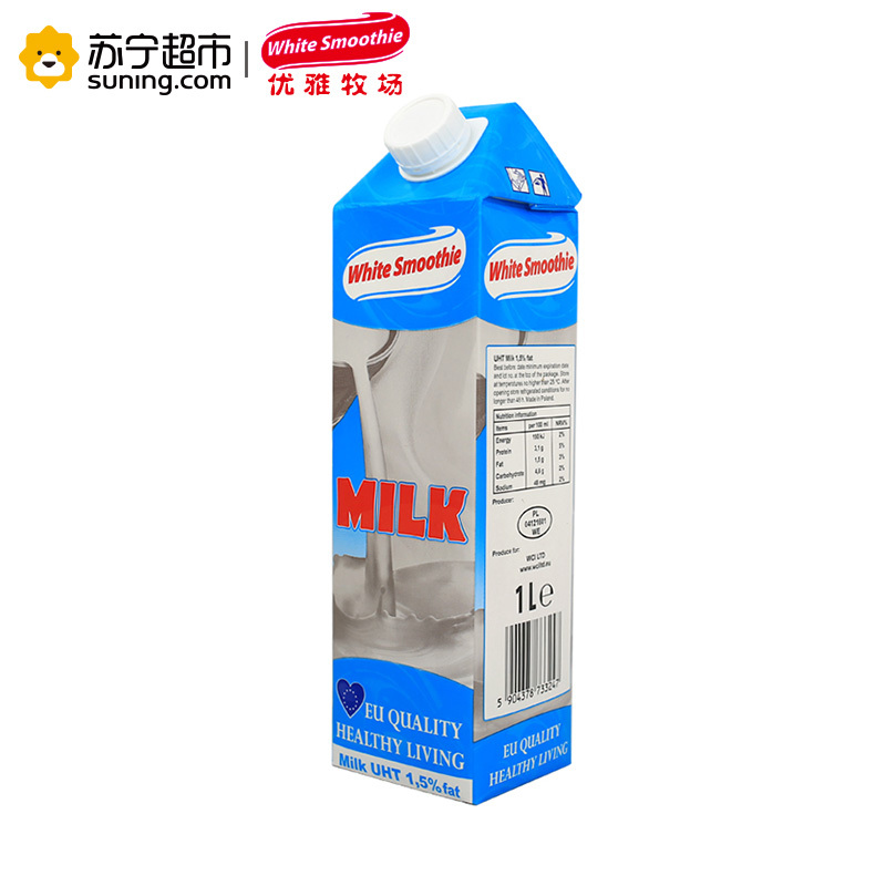 优雅牧场 超高温灭菌低脂牛奶1L*6礼盒装 波兰进口