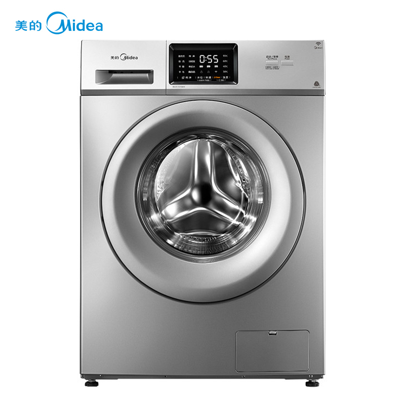 美的(Midea)MG70-1221WXS 7公斤洗衣机 智能操控 中途添衣 高温自洁 家用 银色