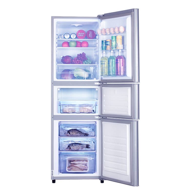创维(SKYWORTH) BCD-203T 203升节能家用软冷冻三门式电冰箱 冷冻冷藏(银色)图片
