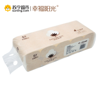幸福阳光 绵柔100系列 4层 (四层)90克*10卷 无芯卷纸 国产 原生木浆 卷纸 卫生纸