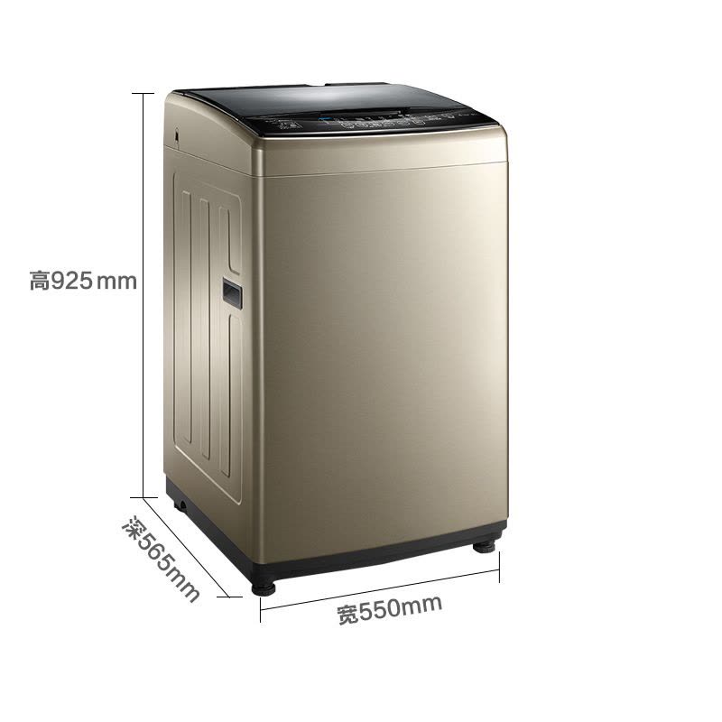 美的(Midea)MB80-6100WQCG 8公斤洗衣机 全自动波轮洗衣机 金色 家用图片