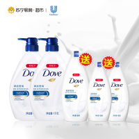 多芬(Dove)深层莹润滋养美肤沐浴乳1kg*2+300g+190g*2 保湿补水 组合装 各种肤质