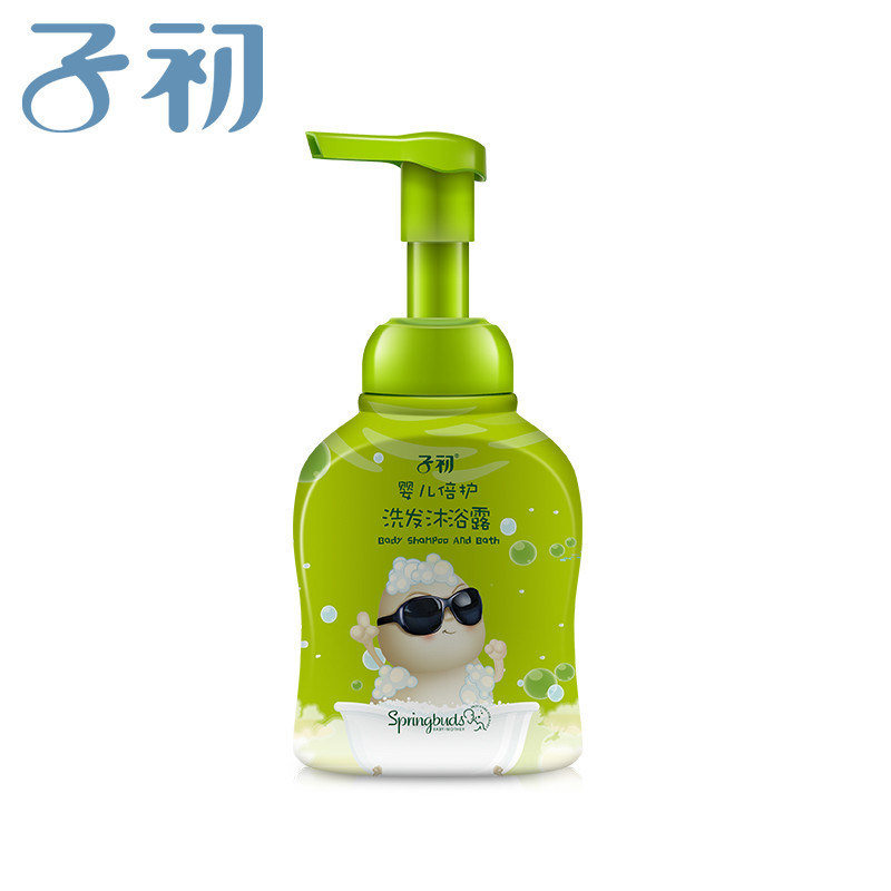 子初springbuds婴儿倍护母婴幼儿童洗发沐浴露250ml