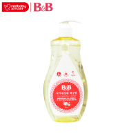 韩国原装进口保宁B&B婴儿餐具果蔬清洗剂 宝宝奶瓶果蔬餐具清洗液 液体型洗洁精480ml
