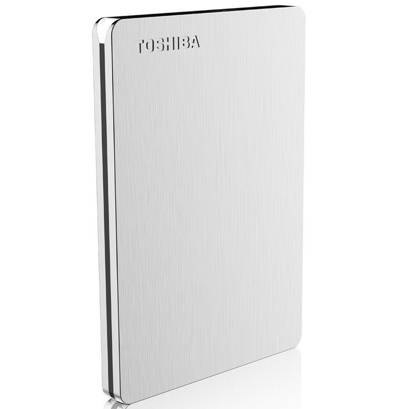 东芝(TOSHIBA)Canvio slim超薄系列2.5英寸移动硬盘(USB3.0)1TB(银色)