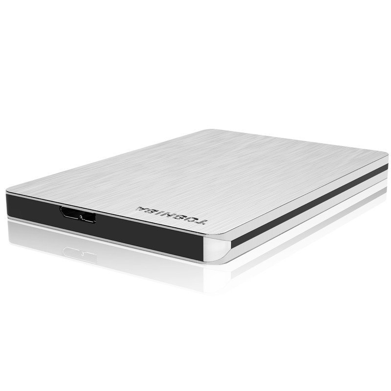 东芝(TOSHIBA)Canvio slim超薄系列2.5英寸移动硬盘(USB3.0)1TB(银色)高清大图