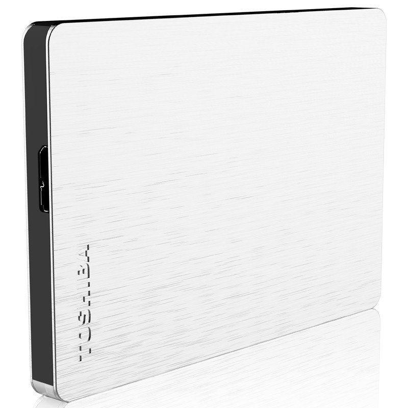 东芝(TOSHIBA)Canvio slim超薄系列2.5英寸移动硬盘(USB3.0)1TB(银色)高清大图