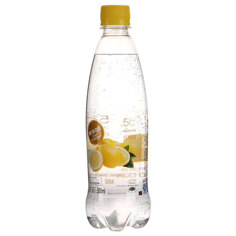 [苏宁超市]5°C活力恩 含气果味苏打饮料PET 柠檬味 500ml*15瓶 整箱