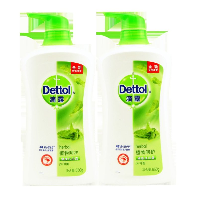 [苏宁易购超市]Dettol 滴露植物呵护健康沐浴露650克+650克