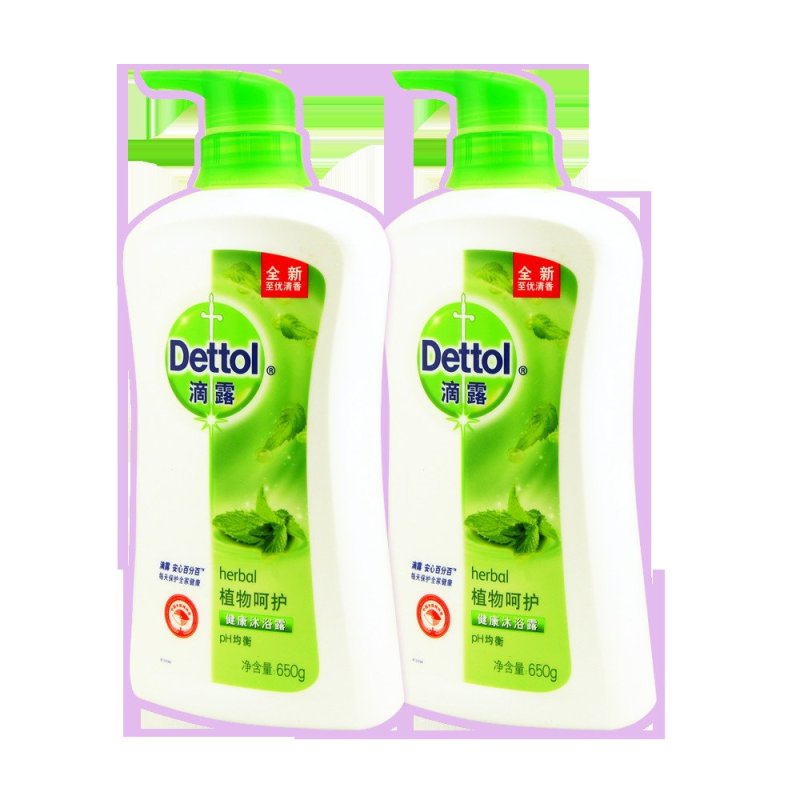 [苏宁易购超市]Dettol 滴露植物呵护健康沐浴露650克+650克