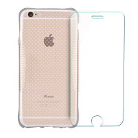 黑客 苹果6防摔手机壳+苹果6s手机钢化玻璃膜二合一套装 iphone6plus防爆手机壳6splus手机保护膜