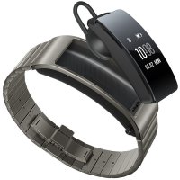 HUAWEI华为Talkband B3智能手环时尚版(钛金灰运动手环手表腕带 蓝牙通话 计步器 B3 金属时尚版现货