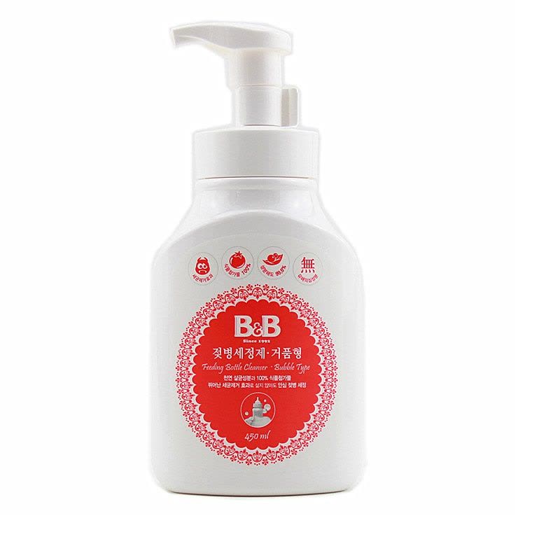 韩国进口 保宁(B&B)奶瓶清洁剂100%食物添加物泡沫型450ml图片