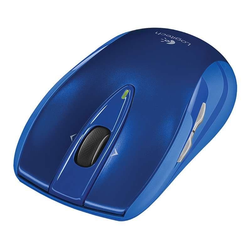 罗技(Logitech)M546 笔记本台式电脑通用USB 光电办公游戏无线鼠标 蓝色 光电鼠标 办公鼠标图片