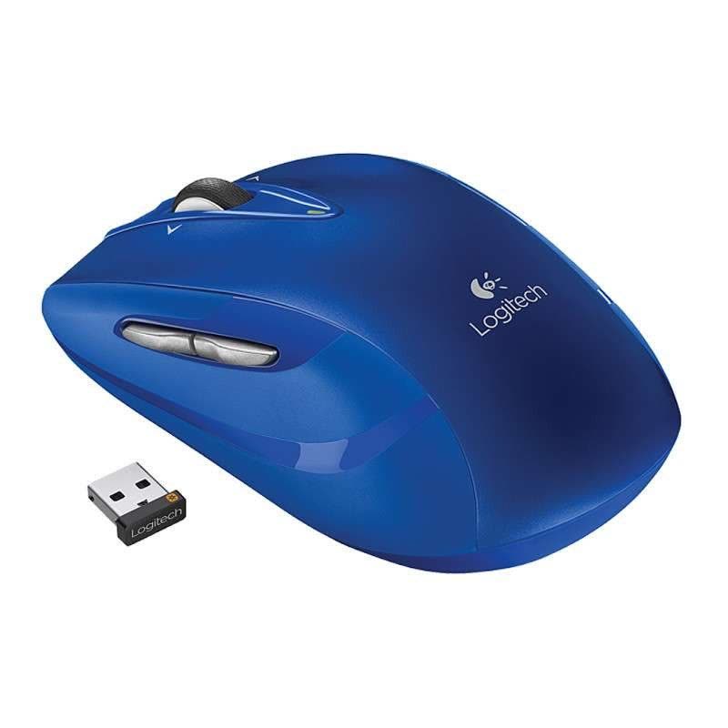 罗技(Logitech)M546 笔记本台式电脑通用USB 光电办公游戏无线鼠标 蓝色 光电鼠标 办公鼠标图片
