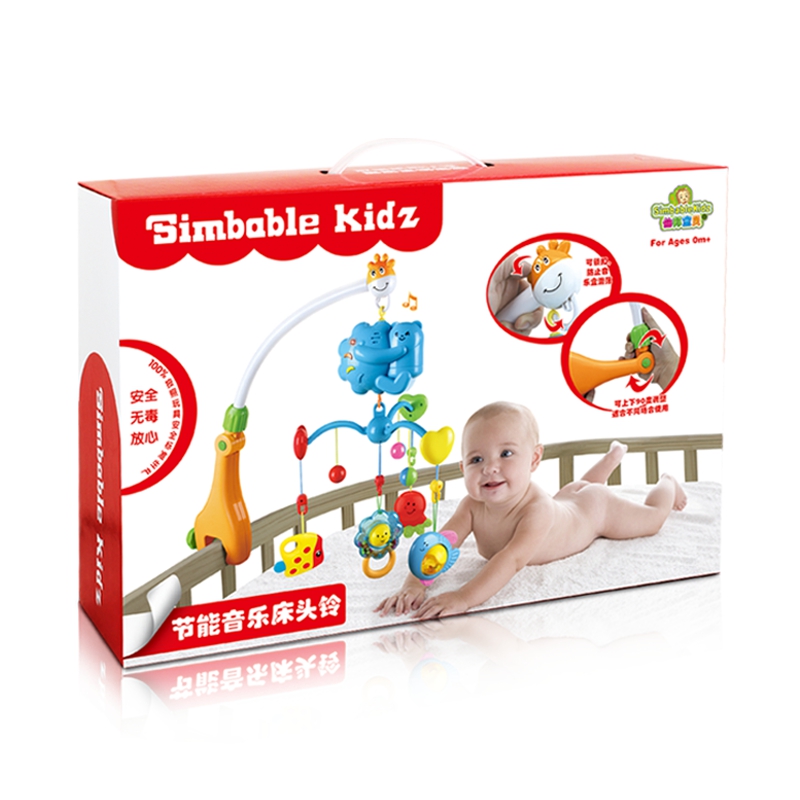 仙邦宝贝(Simbable kidz)节能音乐床头铃 3026 音乐旋转床铃摇铃床挂新生儿礼盒0-6个月 儿童玩具高清大图