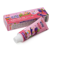 韩国原装进口B&B保宁幼儿宝宝牙膏 儿童牙膏 80g 3岁以上使用 草莓味